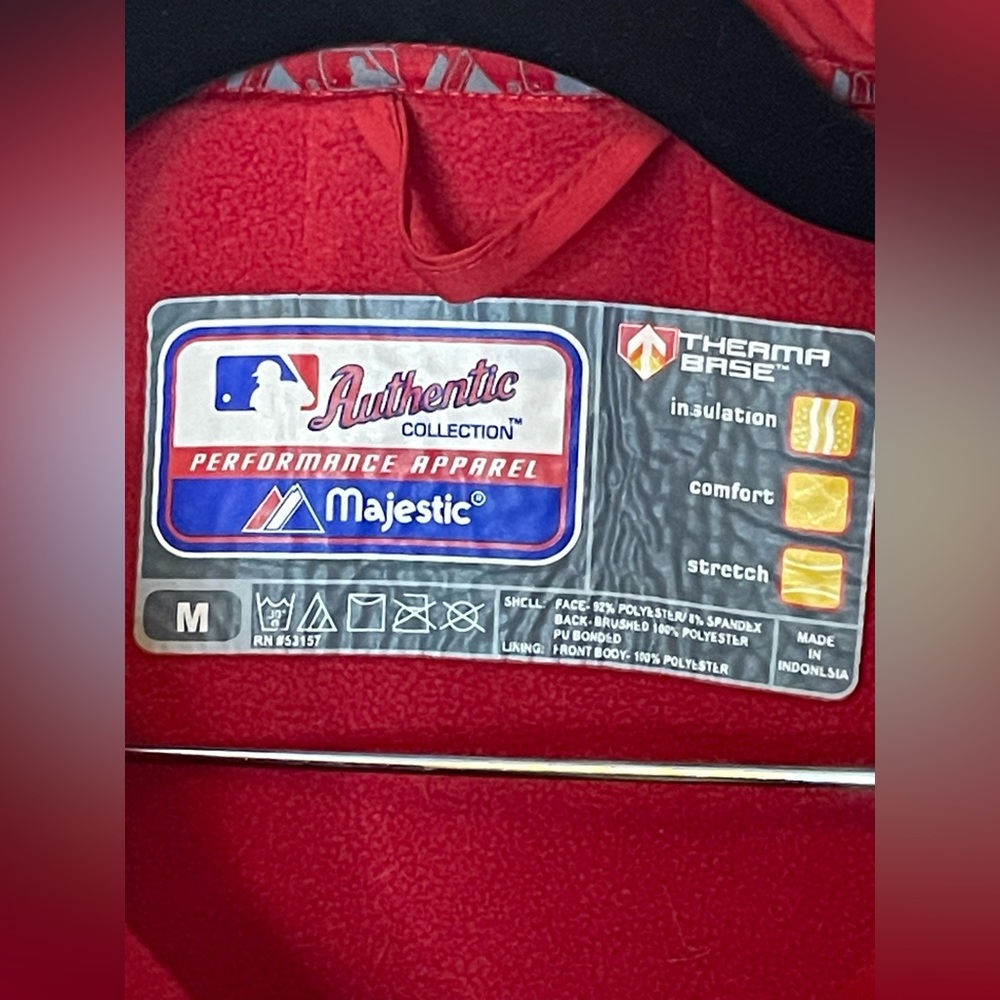 Y2K Boston Red Sox Majestic MLB Authentic Therma Base Full Zip Jacket M - Picture 2 of 10